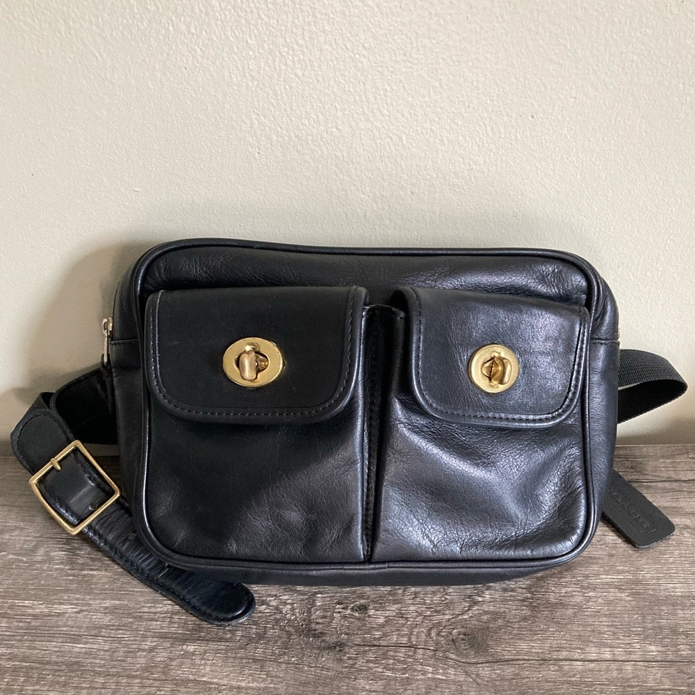 Vintage Coach Waist Pouch Black